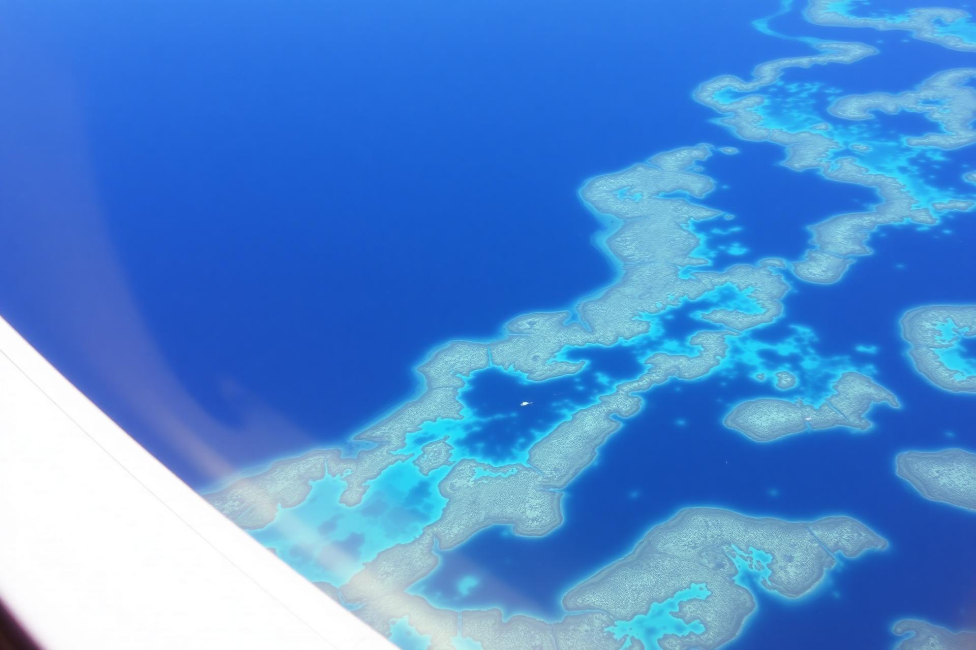Great Barrier Reef scenic flight aerial view