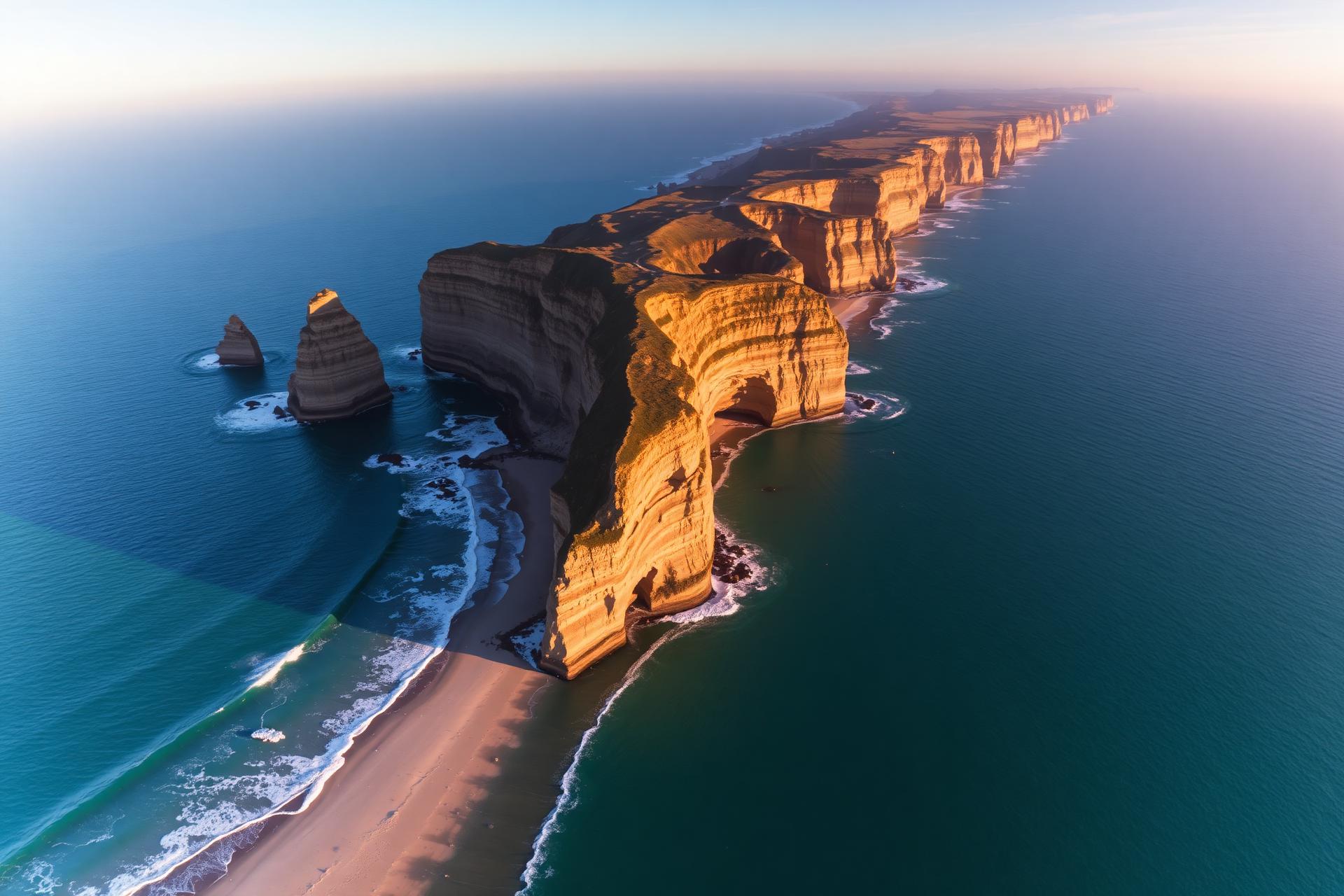 Great Ocean Road scenic flight aerial view